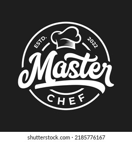 kitchen chef vintage design logo vector template