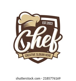 kitchen chef vintage design logo vector template