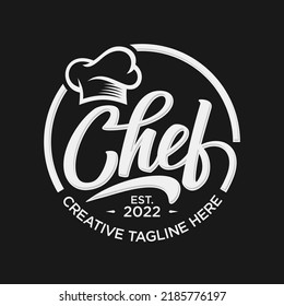 kitchen chef vintage design logo vector template