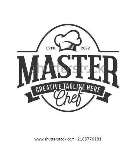 kitchen chef vintage design logo vector template
