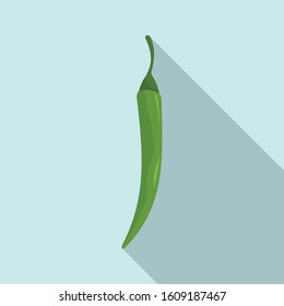 Kitchen chili pepper icon. Flat illustration of kitchen chili pepper vector icon for web design