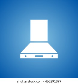 Kitchen Chimney Icon on blue color.