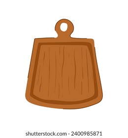 caricatura del tablero de cocina. madera cortada, mesa de comida, letrero de la tabla de picar de la cocina de cocinar. ilustración vectorial de símbolo aislado