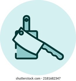 Küchenablage und clever, Illustration, Vektorgrafik auf weißem Hintergrund.