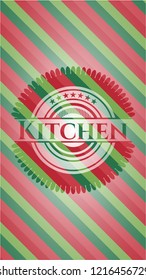 Kitchen christmas colors emblem.