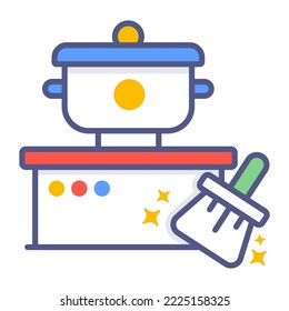 kitchen cleaning Modern concepts design, Premium quality vector illustration concept. Vector symbol.