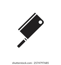 Kitchen Cleaver Knife Filled Icon Vector Illustration