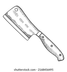 cuchilla de cuchilla de cuchilla aislada de garabato dibujado a mano con estilo de contorno
