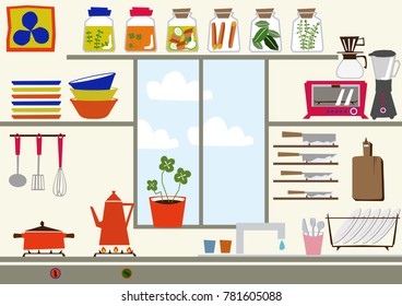 Kitchen clip art.
Daily necessities, materials for daily necessities.
Image of housework.
