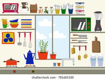 Kitchen clip art.
Daily necessities, materials for daily necessities.
Image of housework.
