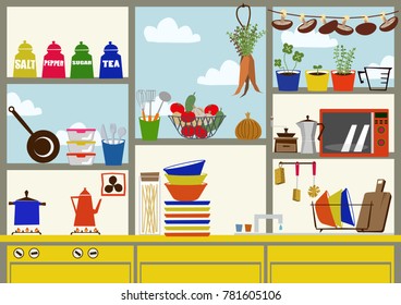 Kitchen clip art.
Daily necessities, materials for daily necessities.
Image of housework.
