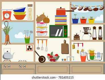 Kitchen clip art.
Daily necessities, materials for daily necessities.
Image of housework.
