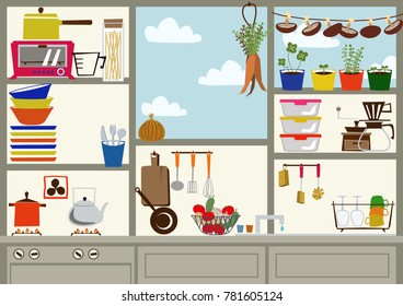 Kitchen clip art.
Daily necessities, materials for daily necessities.
Image of housework.
