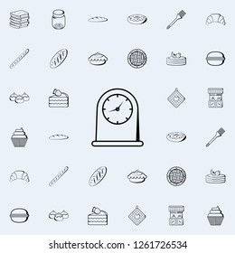 kitchen clock icon. Bakery shop icons universal set for web and mobile