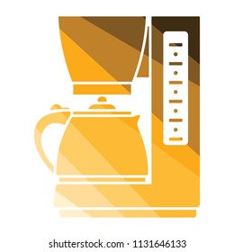 Kitchen coffee machine icon. Flat color design. Vector illustration.