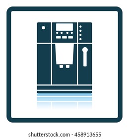 Kitchen coffee machine icon. Shadow reflection design. Vector illustration.