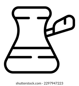 Kitchen coffee pot icon outline vector. Turkish cezve. Espresso drink