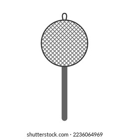 Kitchen colander icon. Vector Illustration. Steel colander.