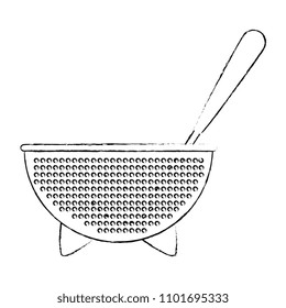 kitchen colander and ladle