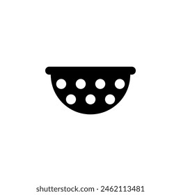 Kitchen Colander, Pasta Strainer flat vector icon. Simple solid symbol isolated on white background. Kitchen Colander, Pasta Strainer sign design template for web and mobile UI element