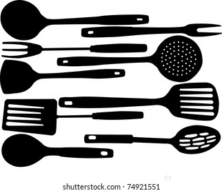 Kitchen Collection Vector Stock Vector (Royalty Free) 74921551 ...