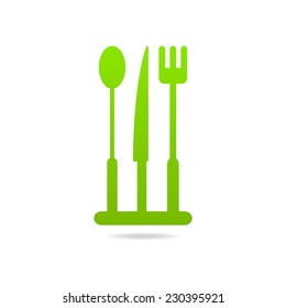 kitchen colored icon sign menu