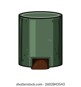 kitchen compost bin cartoon. biodegradable sustainability, environment green, eco friendly kitchen compost bin sign. isolated symbol vector illustration