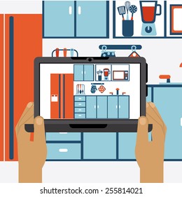 kitchen concept design, vector illustration eps10 graphic 