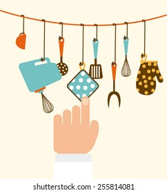 kitchen concept design, vector illustration eps10 graphic 