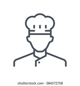 Kitchen, cook hat, cook knife icon suitable for info graphics, websites and print media. Vector icon.