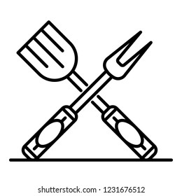 Kitchen cook tool icon. Outline kitchen cook tool vector icon for web design isolated on white background