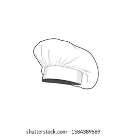 Kitchen cook uniform. Bakery chef hat. Vector illustration isolated.