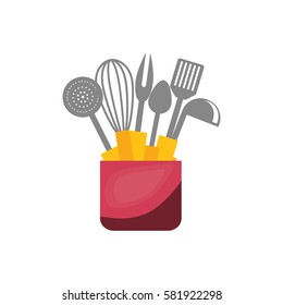 Kitchen cook utensil icon vector illustration graphic design