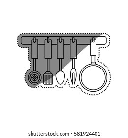 Kitchen cook utensil icon vector illustration graphic design