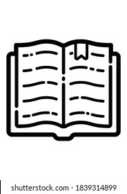Kitchen Cookbook Flat Icon Isolated On White Background