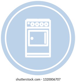 kitchen cooker circular icon symbol