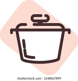 Kitchen cooker, illustration, vector on a white background.