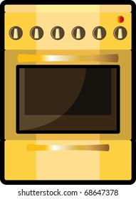 kitchen cooker yellow