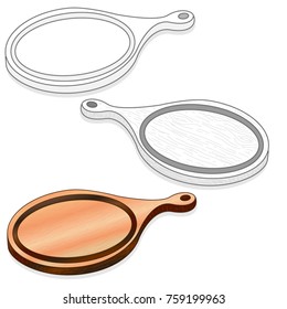 kitchen cooking board isolated on a white background