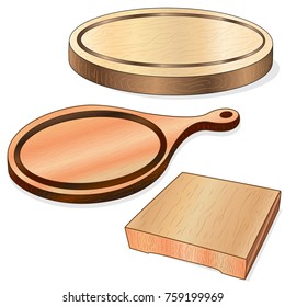 kitchen cooking board isolated on a white background