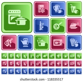 Kitchen and cooking button set
