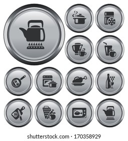 Kitchen and cooking button set