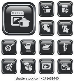 Kitchen and cooking button set