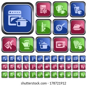 Kitchen and cooking button set