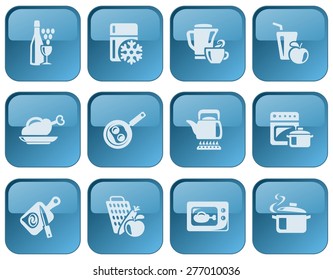 Kitchen and cooking button set