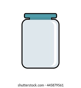 Kitchen and Cooking concept represented by jar icon. isolated and flat illustration 
