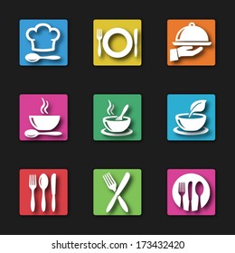 Kitchen and cooking icons