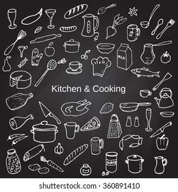 Kitchen and cooking icons collection. Vector illustration