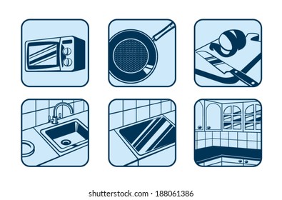 Kitchen And Cooking Icons Set