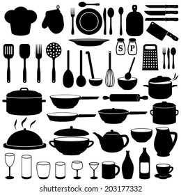 Kitchen Cooking Icons Set